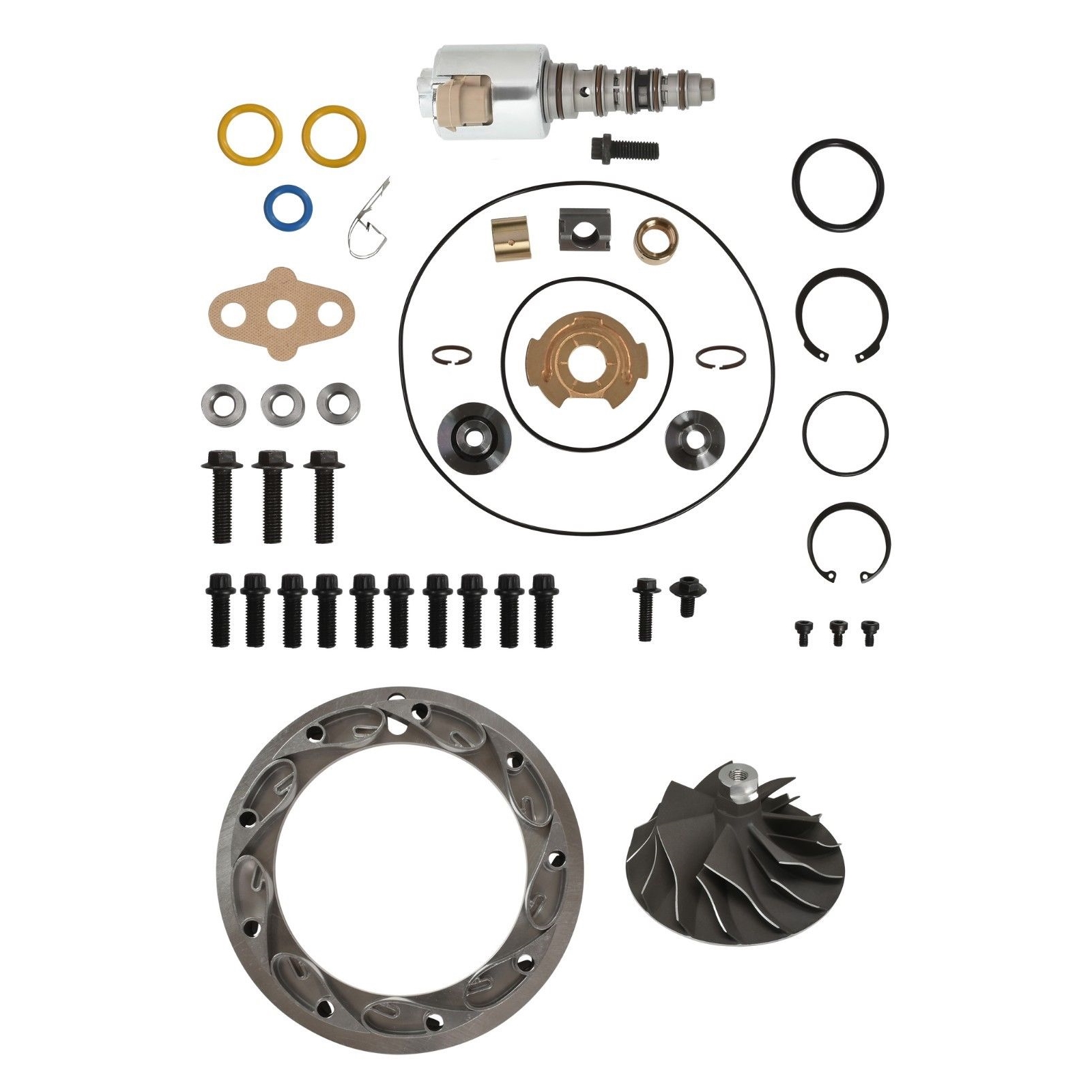 SPOOLOGIC Turbo Rebuild Kit Cast Wheel Unison Ring 15mm Vanes VGT Solenoid