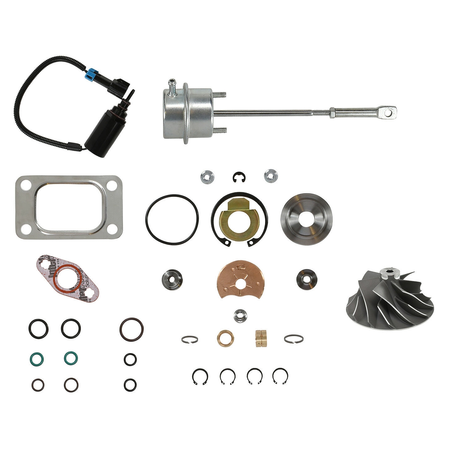 SPOOLOGIC Turbo Rebuild Kit Cast Wheel Wastegate Actuator Wastegate Solenoid