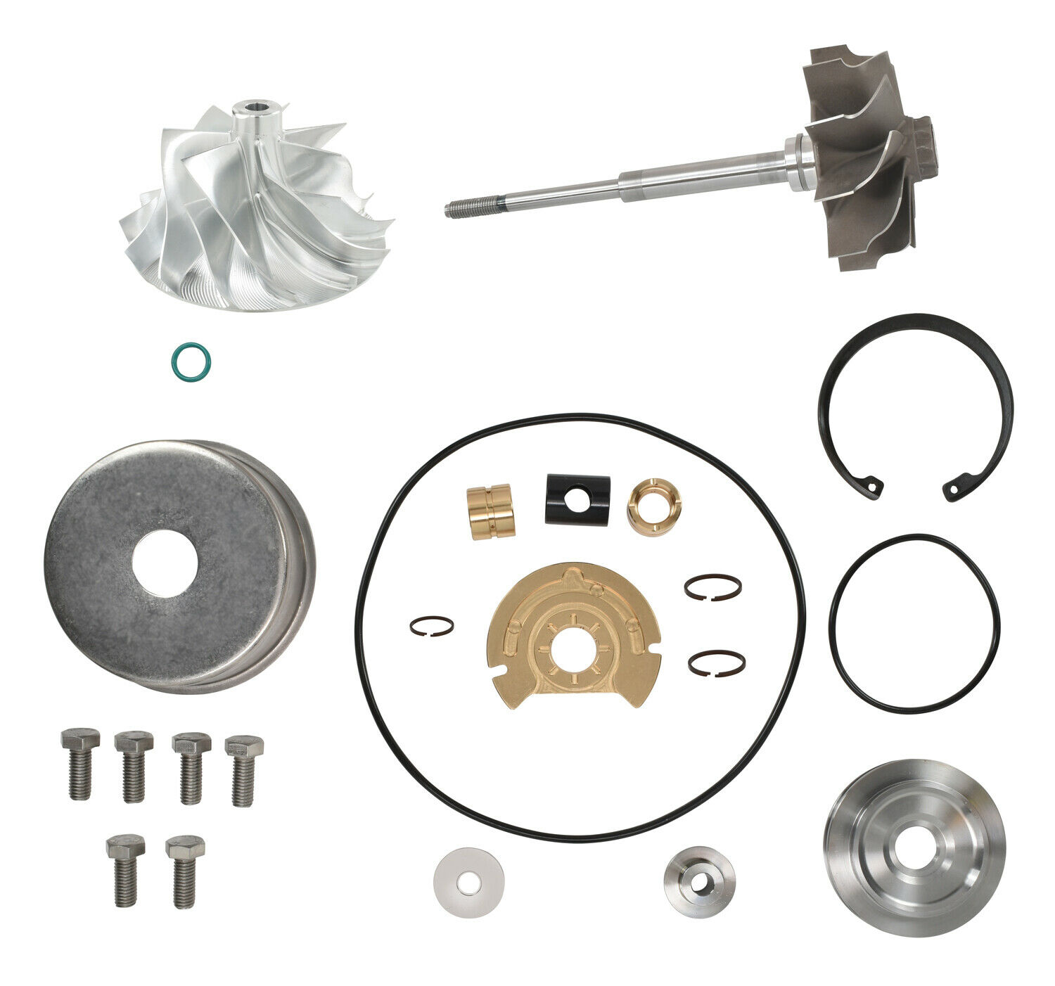 SPOOLOGIC Low Pressure Turbo Rebuild Kit Billet Wheel Turbine Shaft